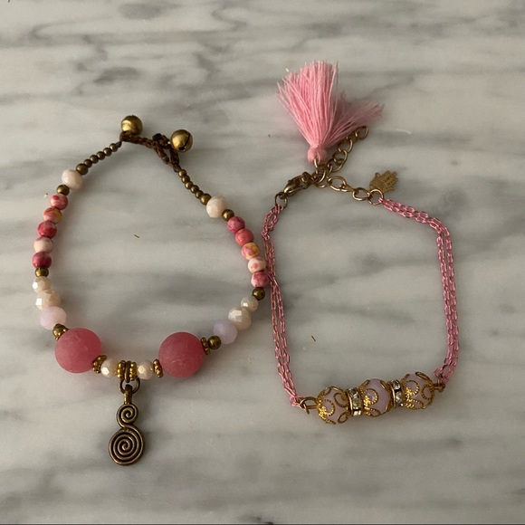 Jewelry - Bundle of two pink beaded bracelets